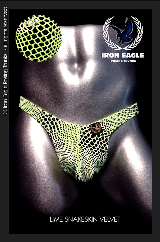 Lime Snakeskin Velvet