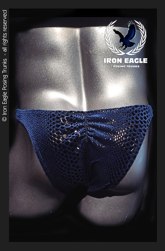 Navy Snakeskin Velvet