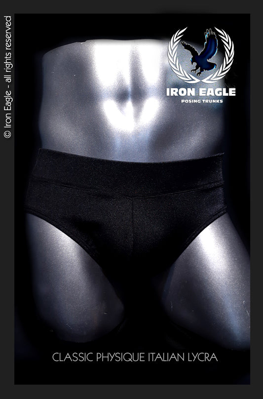Classic Physique Trunks - Black Italian Lycra