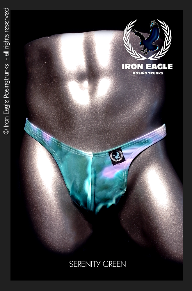 Iron Eagle Check In Posing Trunks Serenity Green Iron Eagle