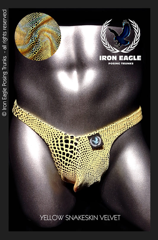 Sunflower Yellow Snakeskin Velvet