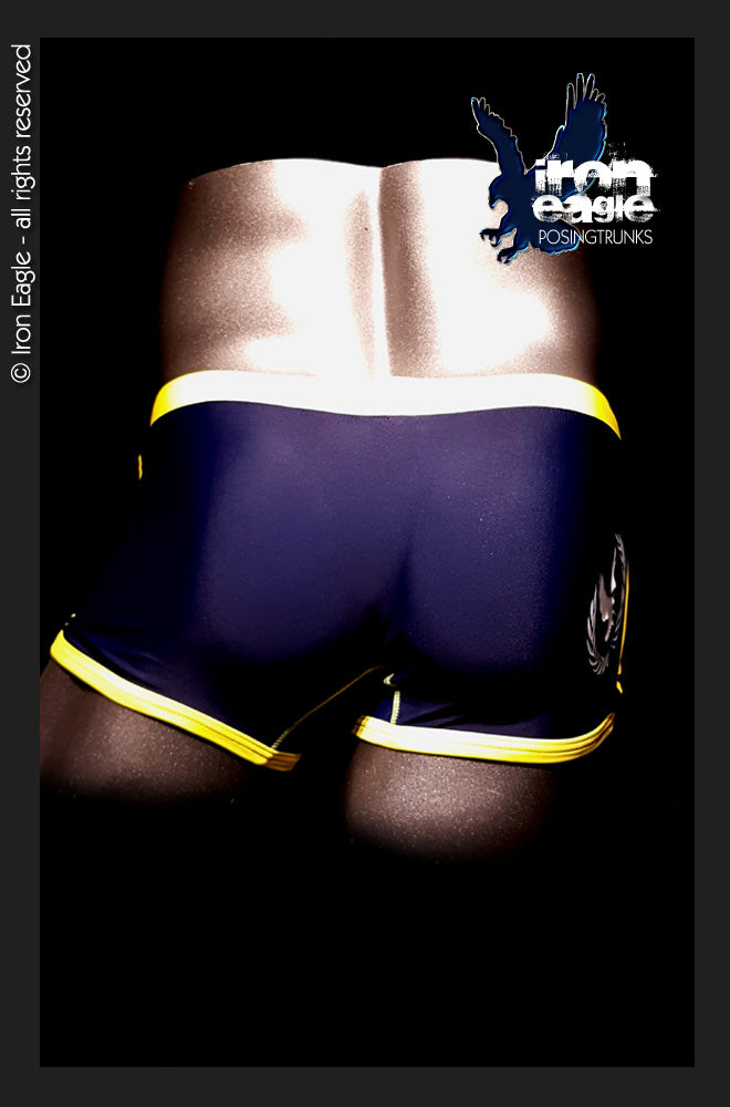 Iron Eagle Low Rise Trunks -navy/yellow