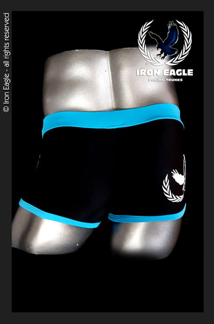 Low Rise Trunks - Black/Aqua