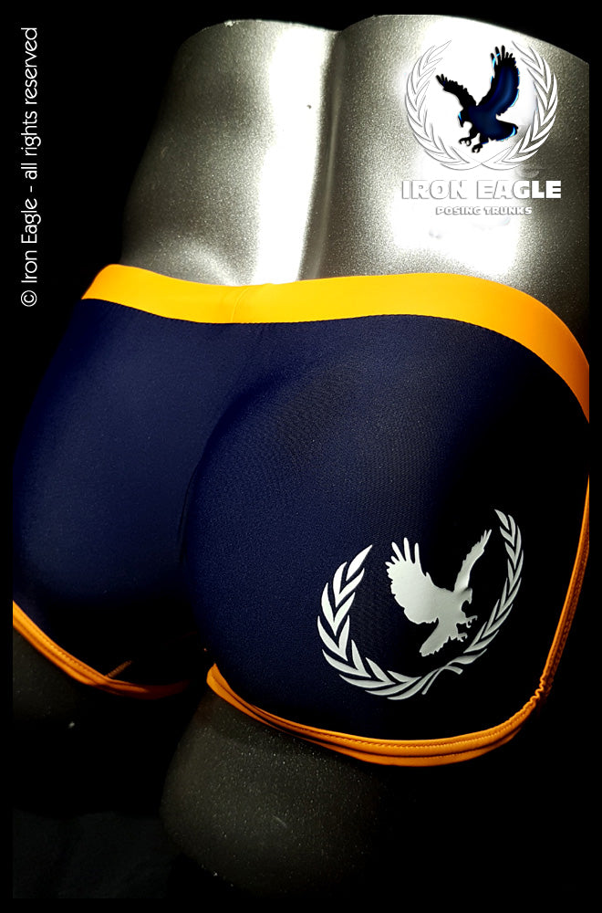 Low Rise Trunks - navy/orange