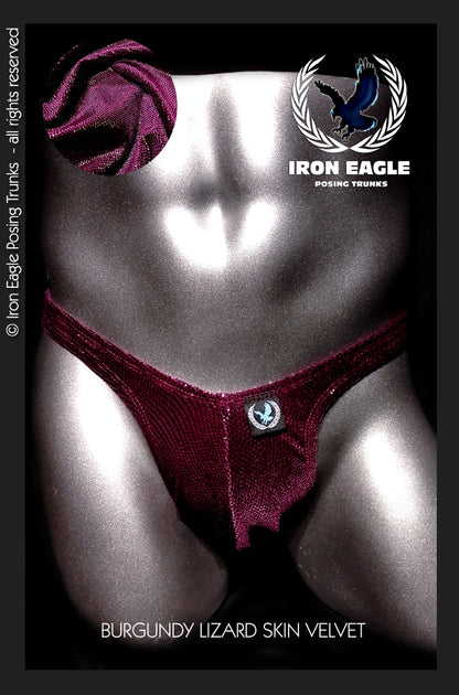Burgundy Velvet Lizard Skin