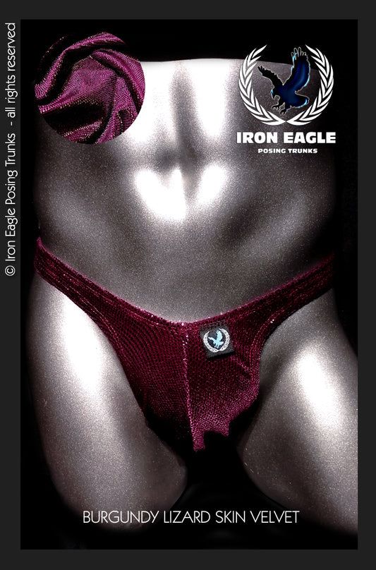 Burgundy Velvet Lizard Skin