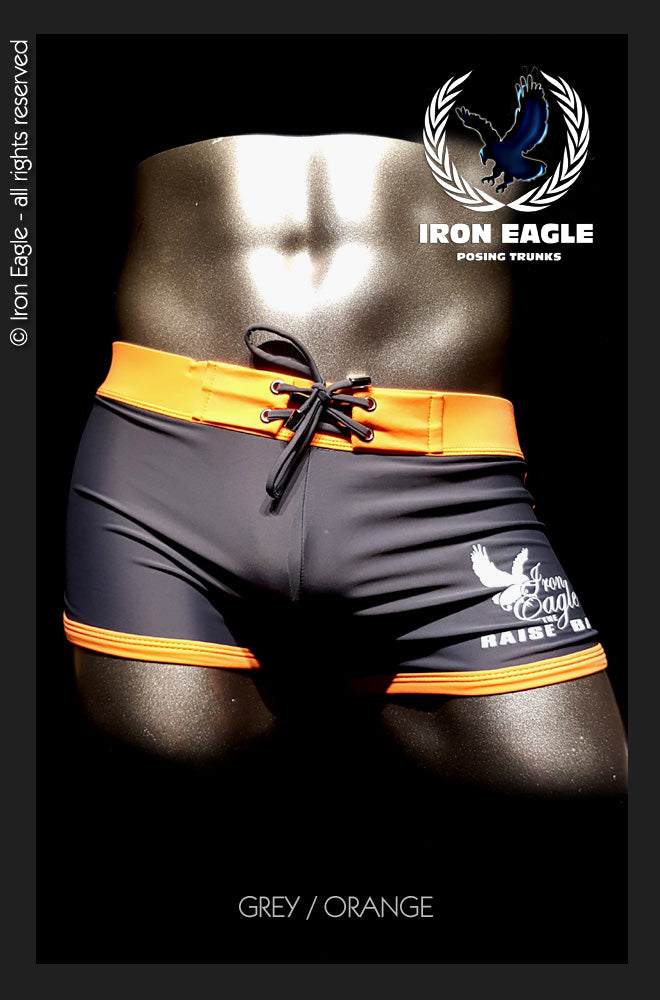 Low Rise Trunks - grey/orange