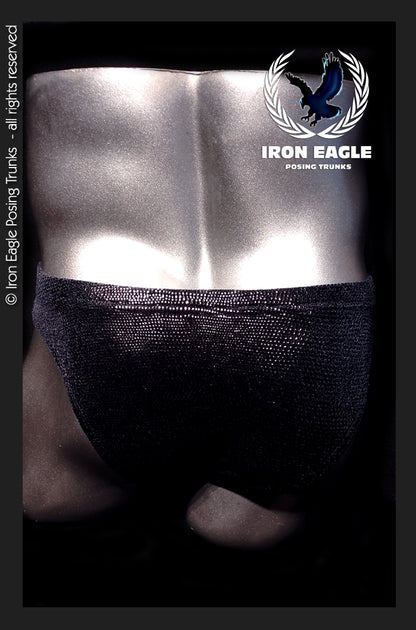 Pro Classic Physique Briefs - 2'' Black Lizard Skin Velvet