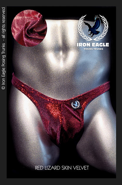Red Lizard Skin Velvet