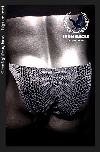 Velvet Snakeskin Silver Grey