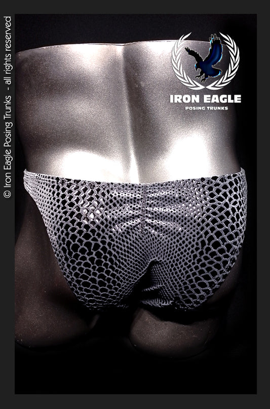 Velvet Snakeskin Silver Grey
