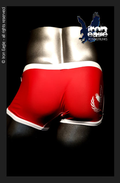Iron Eagle Low Rise Trunks - red/white