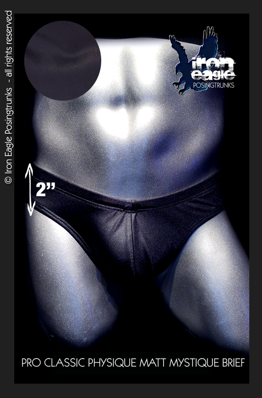 Iron Eagle Pro Classic Physique Briefs - 2'' Black Matt Mystique©