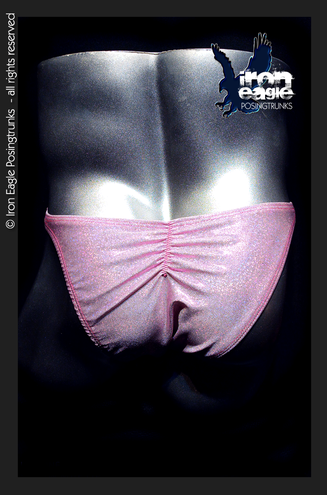 Iron Eagle Posing Trunks - Blush Pink Hologram Mystique©
