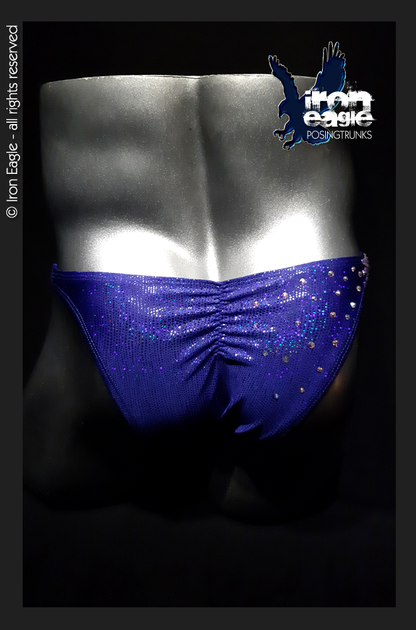 Iron Eagle Posing Trunks - Crystalized Royal Blue Dazzle Mystique©