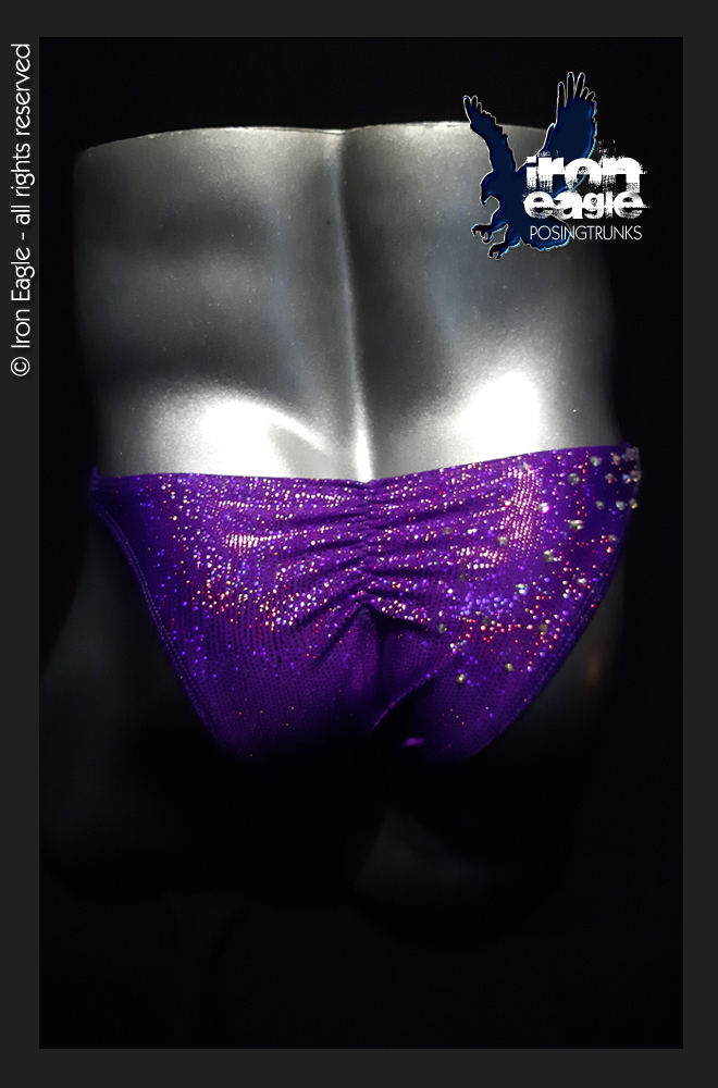 Iron Eagle Posing Trunks - Crystallised Purple Dazzle Mystique©