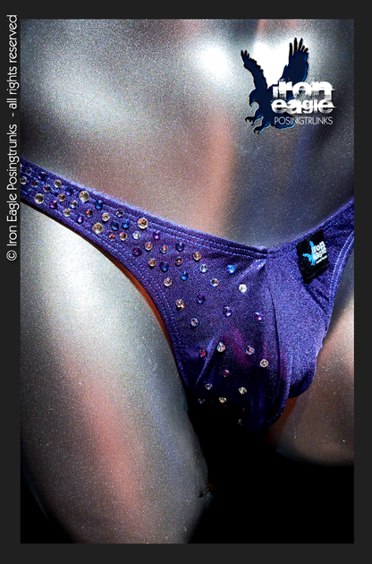 Iron Eagle Posing Trunks -  Purple Crystallised Delphinium Mystique©
