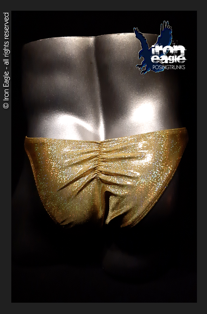 Iron Eagle Posing Trunks - Gold Hologram Mystique©