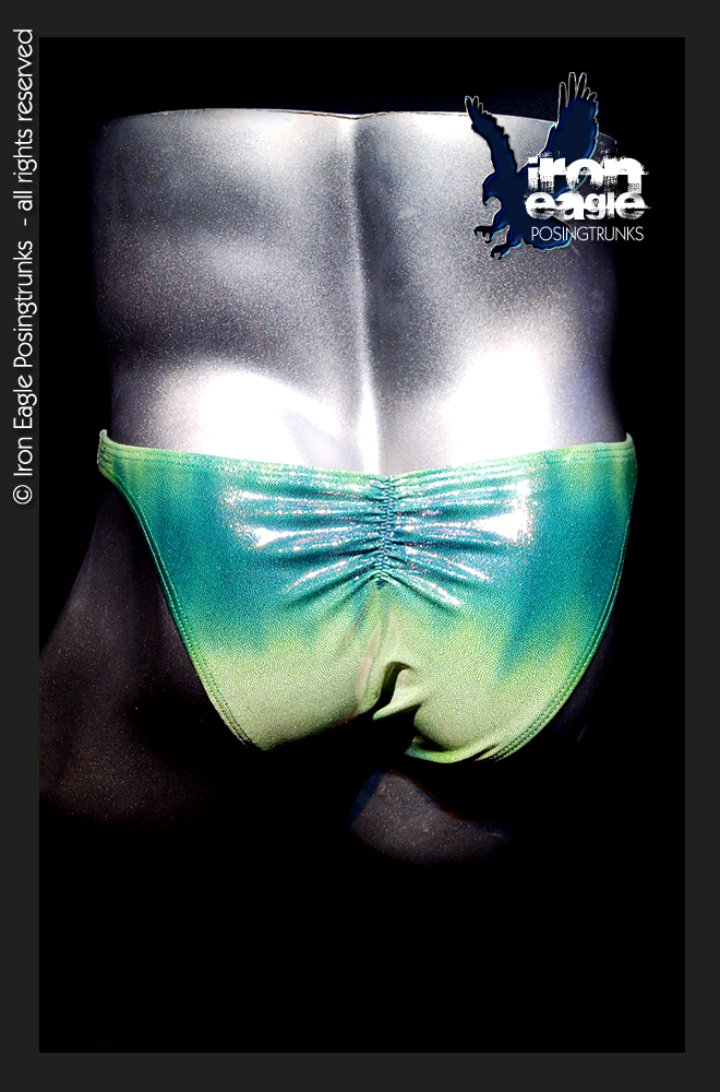 Iron Eagle Posing Trunks - Green Tye Dye Mystique©