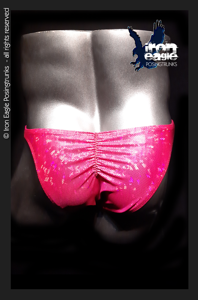 Iron Eagle Posing Trunks - Hot Pink Ice Chip Mystique©