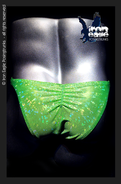 Iron Eagle Posing Trunks - Lime Ice Chip Mystique©