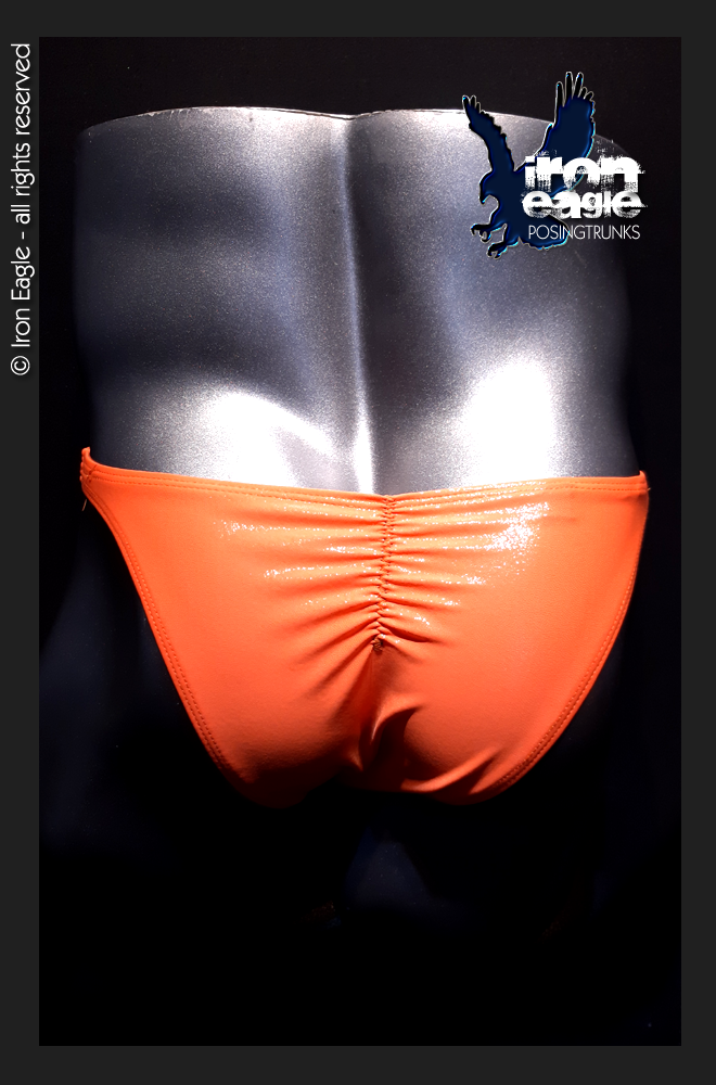 Iron Eagle Posing Trunks -  NEON Orange Mystique©