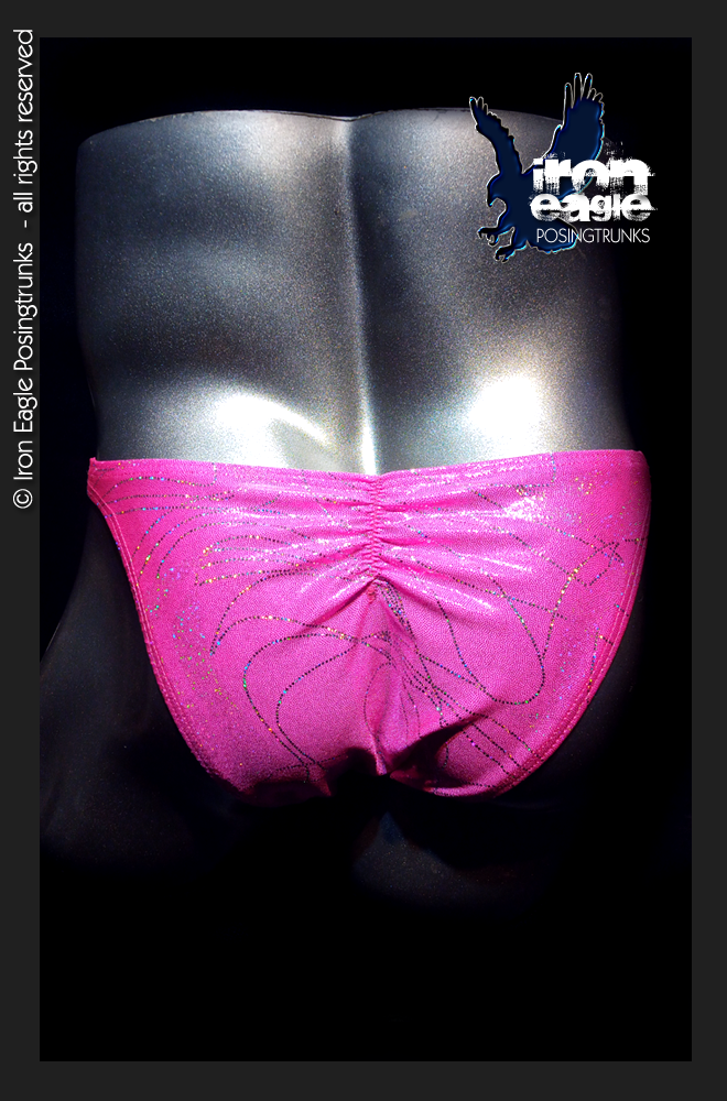 Iron Eagle Posing Trunks - Hot Pink Swirl Mystique©