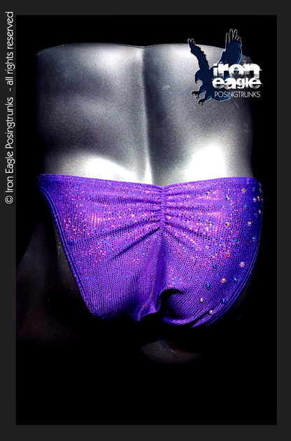 Iron Eagle Posing Trunks -  Purple AB Crystallised Purple Dazzle Mystique©