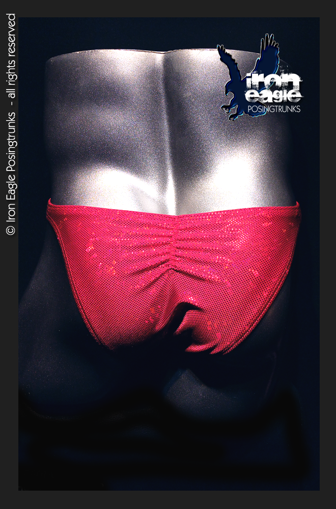 Iron Eagle Posing Trunks - Red Ice Chip Mystique©
