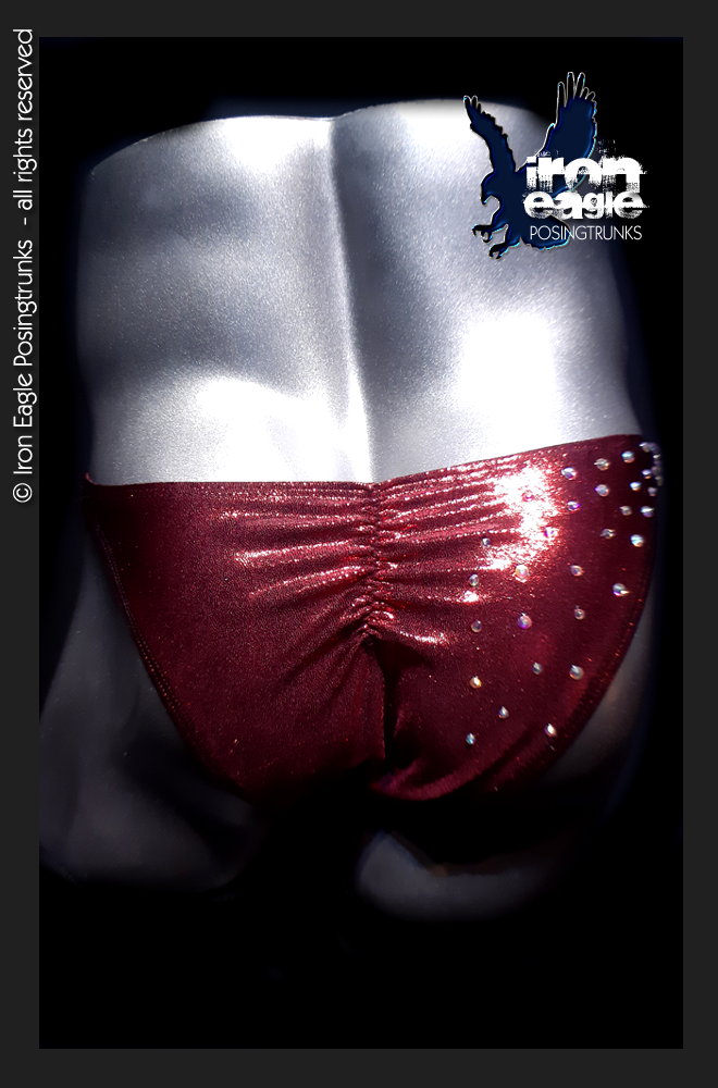Iron Eagle Posing Trunks - Crystalised Ruby Mystique©
