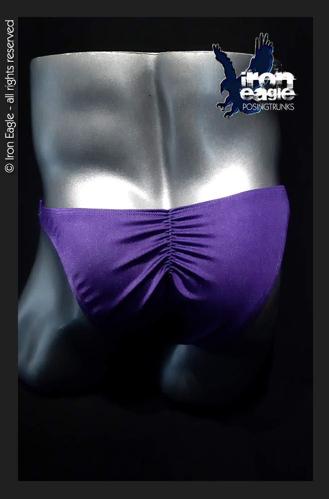 Iron Eagle Posing Trunks - Purple  Satin Lycra