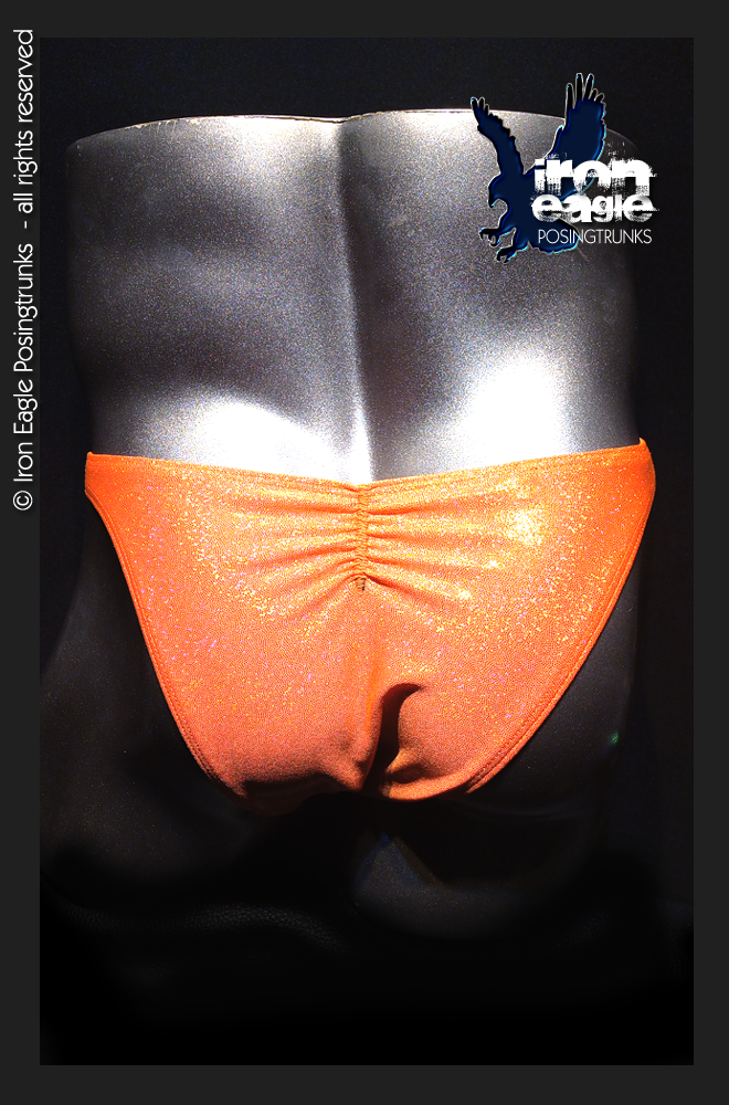 Iron Eagle Posing Trunks - Tangerine Hologram Mystique©