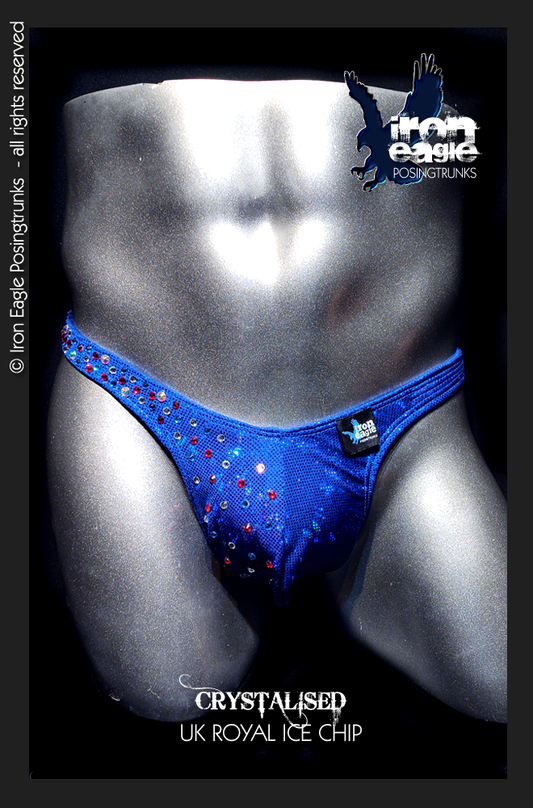 Iron Eagle Posing Trunks - Crystallised UK Ice chip Mystique©